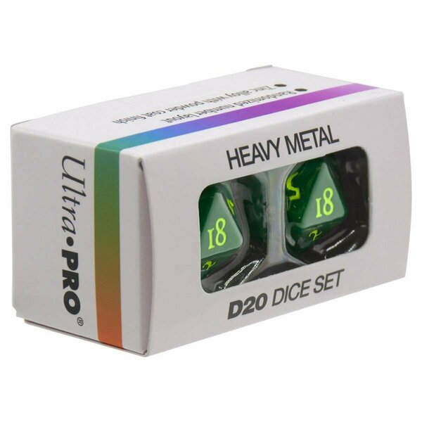 Toys4.0 Vivid Heavy Metal Dice, Green, 2PK TO3301662